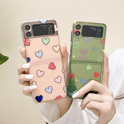 Lovely Color Heart Case For Samsung Galaxy Z Flip 3