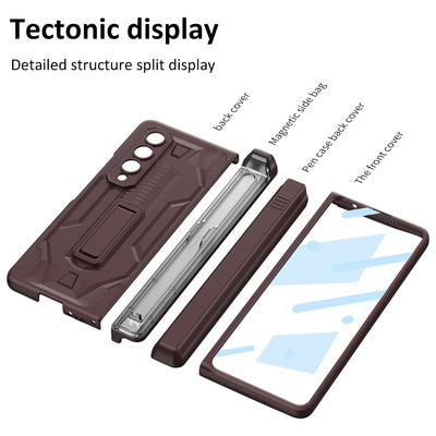 All-included Pen Case With Back Screen Glass Cover For Galaxy Z Fold 4