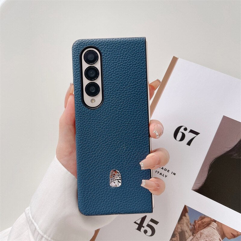 luxury Leather Case for Samsung Galaxy Z Fold 4