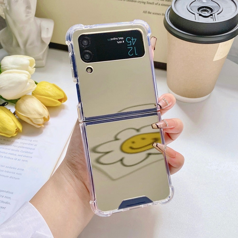 Shockproof Mirror case For Samsung Galaxy Z Flip 4