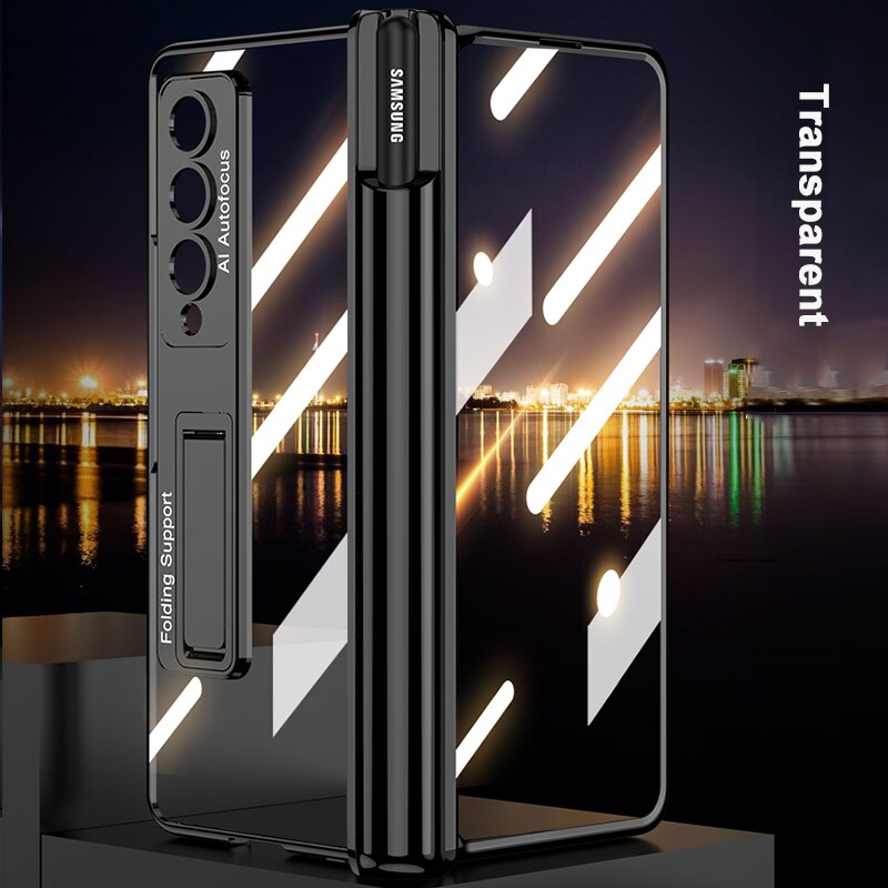 Transparent Case with Pen Holder For Samsung Galaxy Z Fold 4