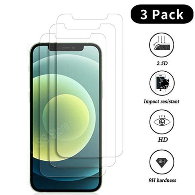 3PCS Protective Glass on For iPh13 Series