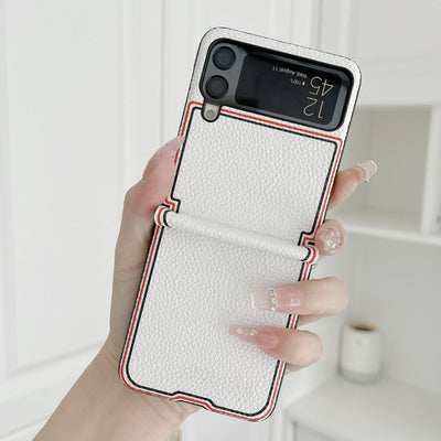 Fashion Joint name Lychee Case for Samsung Galaxy Z Flip 3 5G
