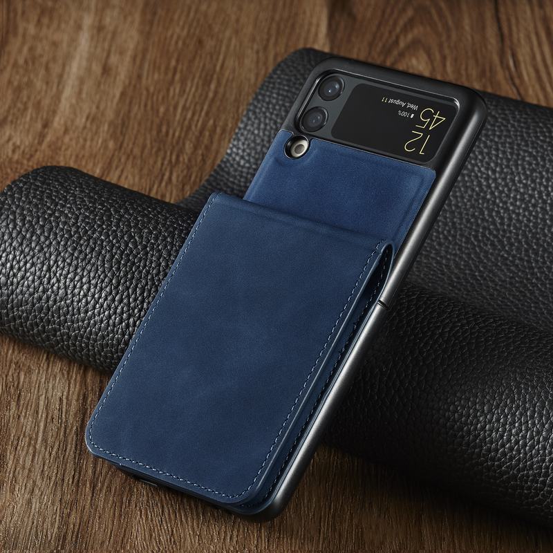 Luxury Leather Wallet Case For Z Flip 3