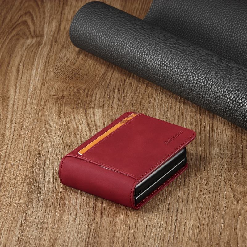 Luxury Leather Wallet Case For Z Flip 3