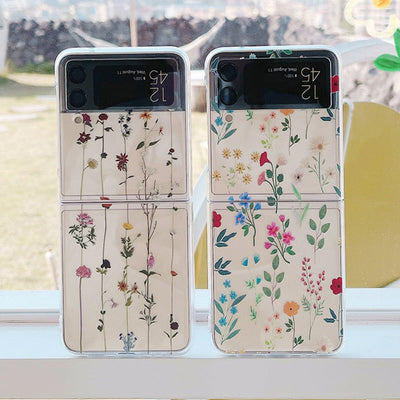 Cute Flowers Phone Case For Samsung Galaxy Z Flip 3 5G