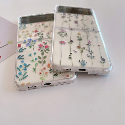 Cute Flowers Phone Case For Samsung Galaxy Z Flip 3 5G