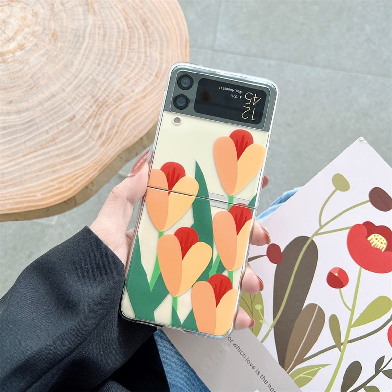 Tulip Flowers Case For Samsung Galaxy Z Flip 3 5G