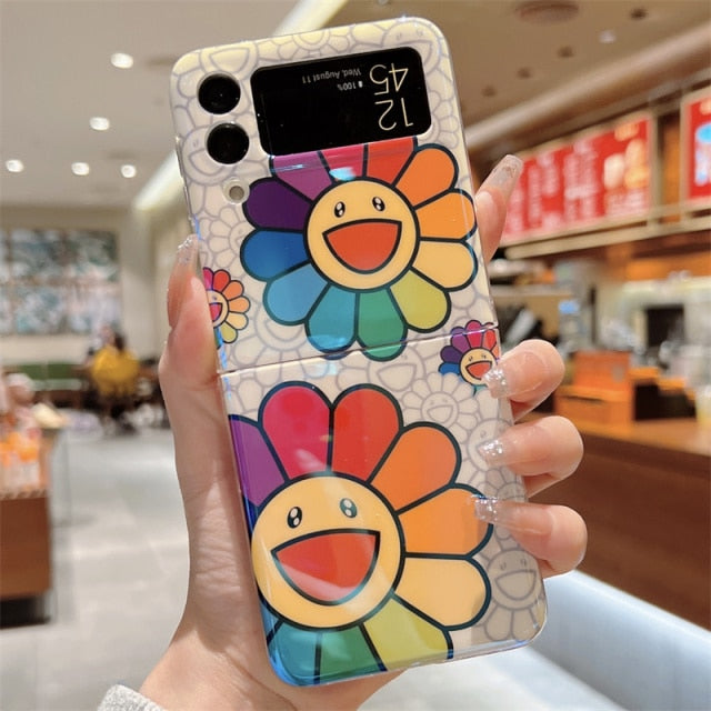 Colorful Smile Flower Case For Samsung Galaxy Z Flip 3 5G