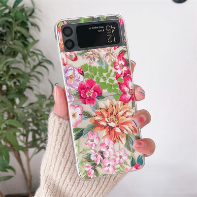 Flower Painting Case For Samsung Galaxy Z Flip 3 5G