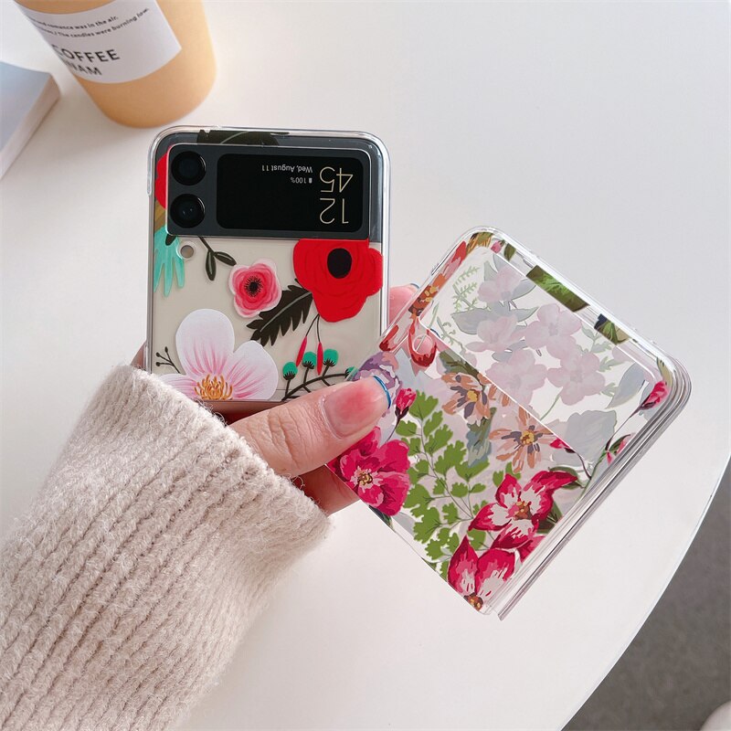 Flower Painting Case For Samsung Galaxy Z Flip 3 5G