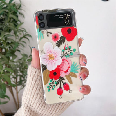 Flower Painting Case For Samsung Galaxy Z Flip 3 5G