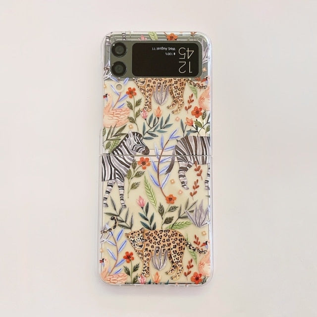 Forest Flower Animal Case for Samsung Galaxy Z Flip 3 5G