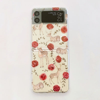 Forest Flower Animal Case for Samsung Galaxy Z Flip 3 5G