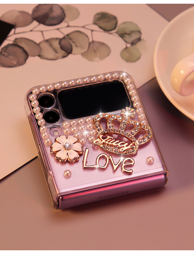 Fashion Crown Rhinestone Case For Samsung Galaxy Z Flip 3