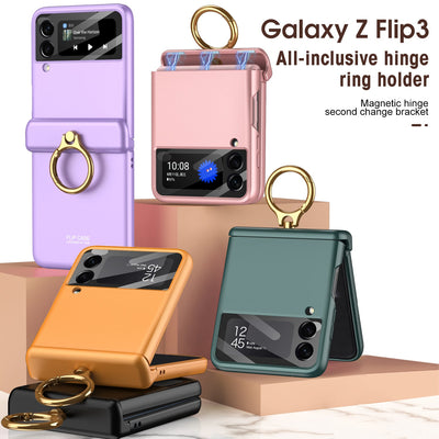 Magnetic All-inclusive Hinge Ring Holder Case for Samsung Galaxy Z Flip3 5G