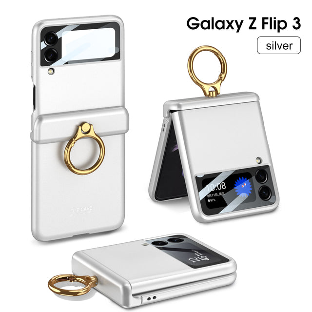 Magnetic All-inclusive Hinge Ring Holder Case for Samsung Galaxy Z Flip3 5G