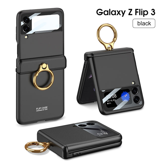 Magnetic All-inclusive Hinge Ring Holder Case for Samsung Galaxy Z Flip3 5G