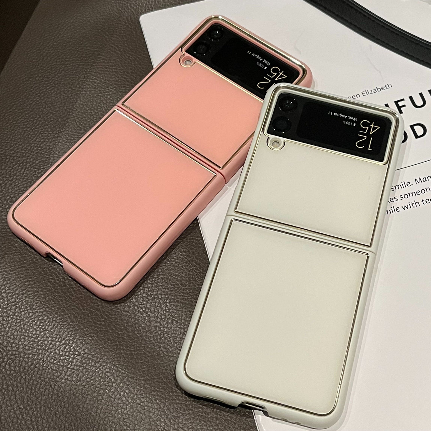 Plating Acrylic Phone Cover For Galaxy Z Flip 3 5G