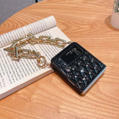 Luxury Wrist Bracelet Chain Case For Galaxy Z Flip 3 5G