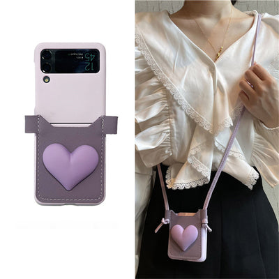 Luxury Crossbody Card Bag Case For Samsung Galaxy Z Flip 3